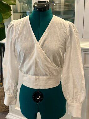 Deluc Women's Tidbit Blouse in White Size Small